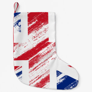 Old Vintage Grunge United Kingdom Flag Small Christmas Stocking