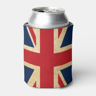 Old Vintage Grunge United Kingdom Flag Union Jack Can Cooler