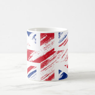 Old Vintage Grunge United Kingdom Flag Union Jack Coffee Mug