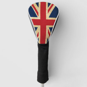Old Vintage Grunge United Kingdom Flag Union Jack Golf Head Cover