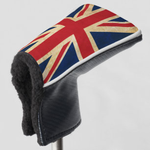 Old Vintage Grunge United Kingdom Flag Union Jack Golf Head Cover