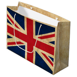 Old Vintage Grunge United Kingdom Flag Union Jack Large Gift Bag