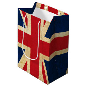 Old Vintage Grunge United Kingdom Flag Union Jack Medium Gift Bag