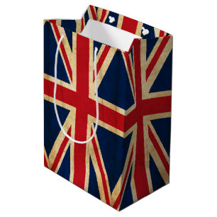 Old Vintage Grunge United Kingdom Flag Union Jack Medium Gift Bag
