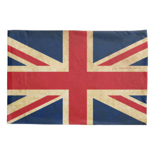 Old Vintage Grunge United Kingdom Flag Union Jack Pillowcase