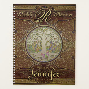 Old Vintage Leather Book Look Planner