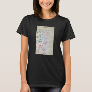 Old Vintage Library Card T-Shirt
