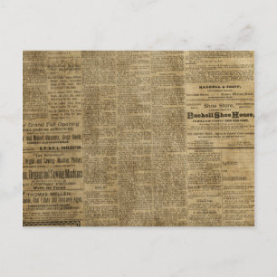 Old Vintage Newspaper Postcard