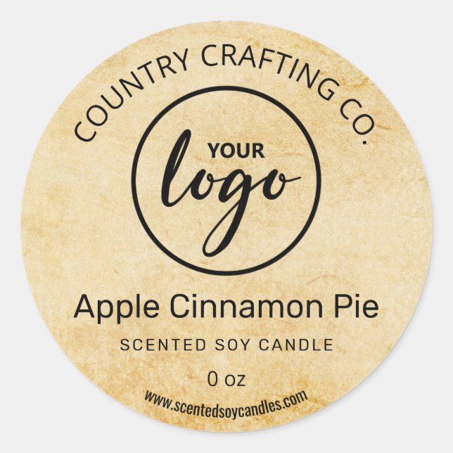 Old Vintage Paper Soy Candle Labels (Front)