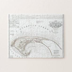 Old Vintage Provincetown Cape Cod Map Jigsaw Puzzl Puzzle