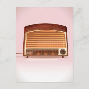 Old vintage retro Radio planyer Postcard