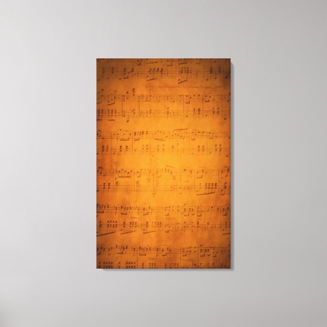Old vintage sheet music canvas print (Front)