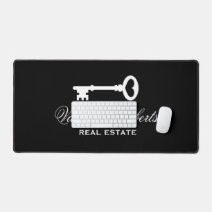 Old vintage skeleton key real estate business top desk mat