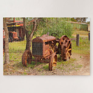 Old vintage tractor, Australia Jigsaw Puzzle