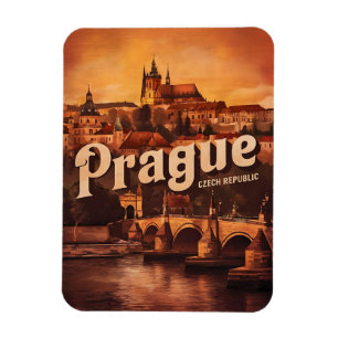 old vintage travel prague czech republic gifts magnet