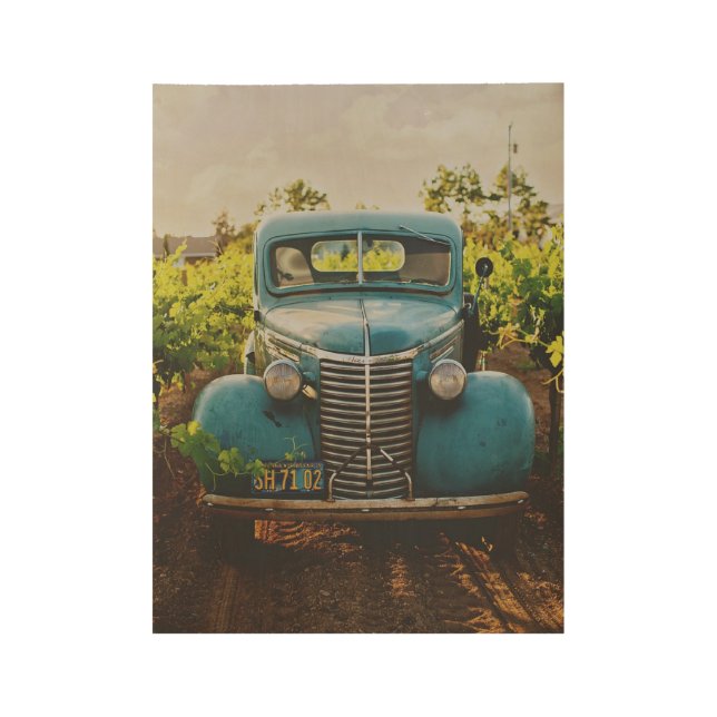 Old Vintage Truck Wood Poster (Front)