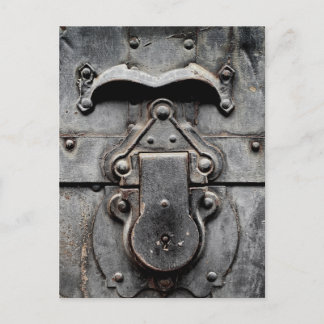 Old Vintage Trunk Lock Postcard