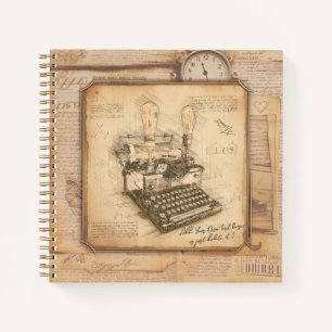 Old Vintage Typewriter. Author / Writer Gift Notebook