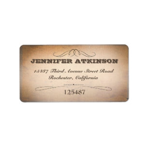 old vintage typography style address labels