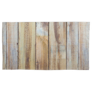 Old Vintage Weathered Wooden Planks Pattern Pillowcase
