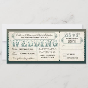 old vintage wedding invitations - tickets & RSVP