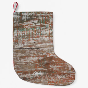 Old vintage wood texture backgroundabstract, home small christmas stocking