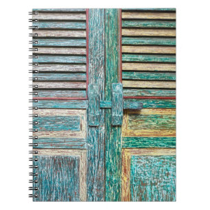 old vintage wooden door notebook
