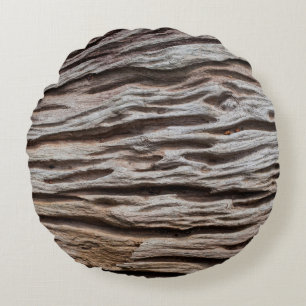 Old vintage wooden textureabstract, home decor, ba round cushion