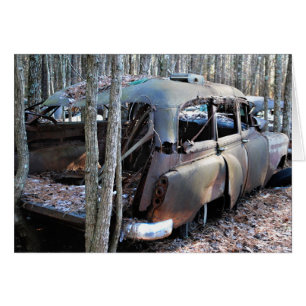 Old Vintage Wrecked Car