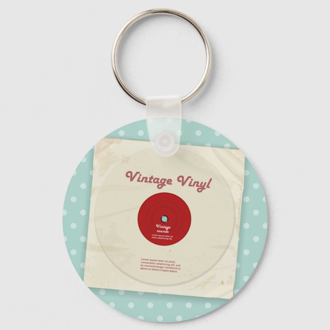 Old Vinyl Record Keychain (Front)