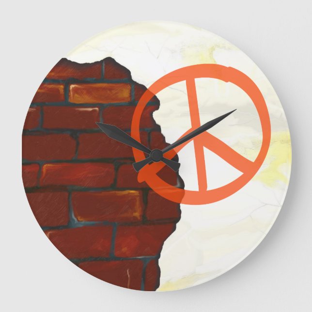Old wall background, wall clock (Front)