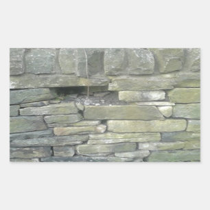Old Wall, Stone, Bricks Rectangular Sticker