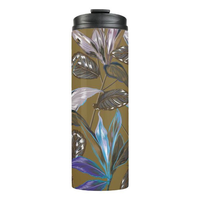 Old wall texture with cracks,  retro background,   thermal tumbler (Front)