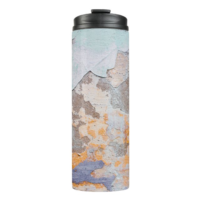 Old Wallgrunge, abstract, ancient, art, background Thermal Tumbler (Front)