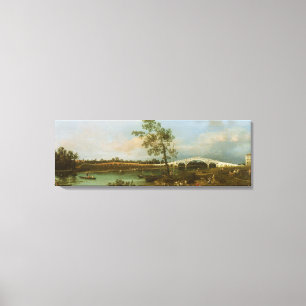 Old Walton's Bridge, 1755 (oil on canvas) Canvas Print