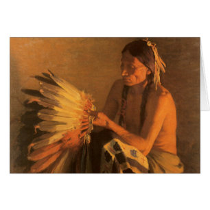 Old War Bonnet by Joseph Henry Sharp