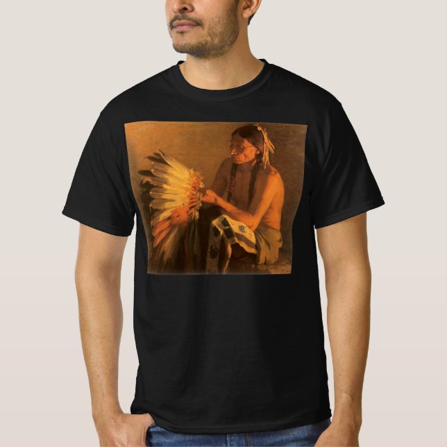 Old War Bonnet by Joseph Henry Sharp T-Shirt (Front)