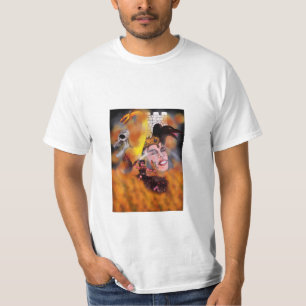 old warrior riding on a fierce wolf in hell T-Shir T-Shirt