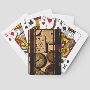Old Watch Triptych Playing Cards