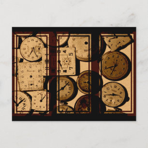 Old Watch Triptych Postcard