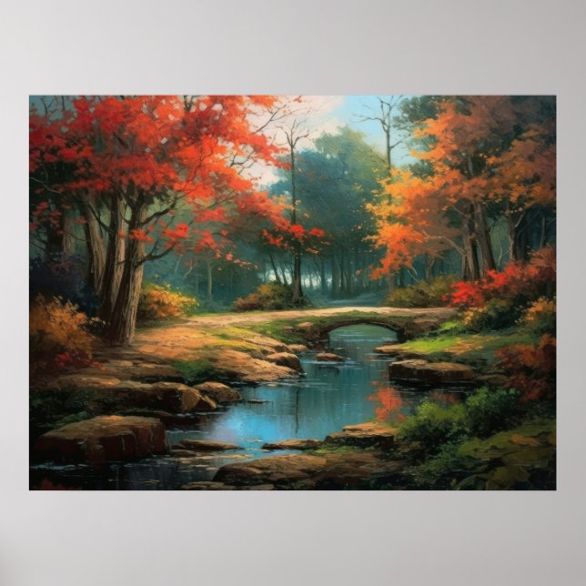 Old Way Home in Fall Fine Art Poster (Front)
