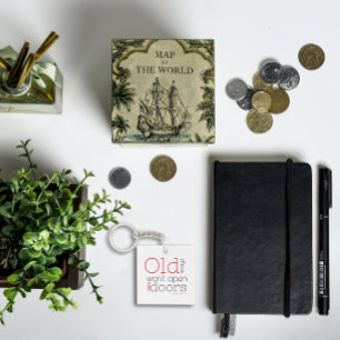 Old ways wont open new ways quote red black key ring