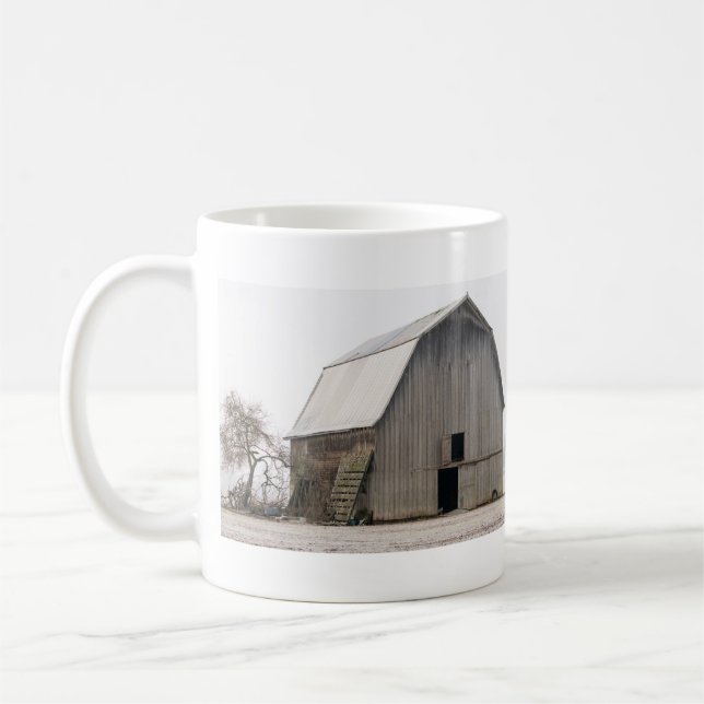 Old Weathered Country Barn Photo Coffee Mug (Left)
