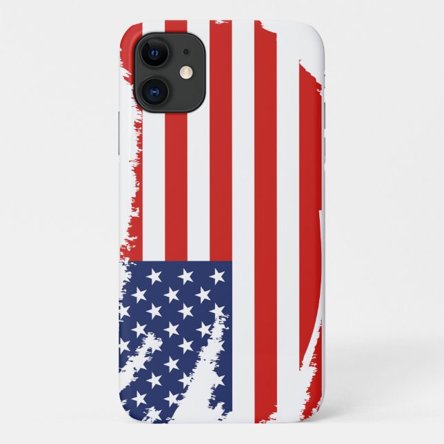 OLD WEATHERED GRUNGE STARS AND STRIPES USA FLAG   Case-Mate iPhone CASE (Back)