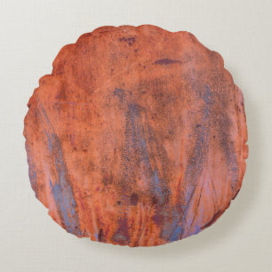 Old weathered rusty textureabstract, aged, aging,  round cushion