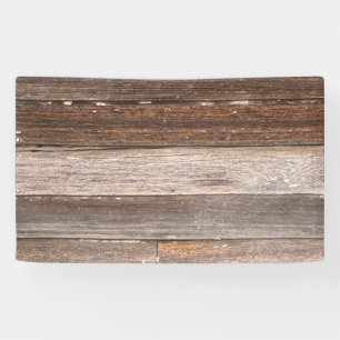 Old Weathered Wooden Exterior Wall of a Farmhouse Banner