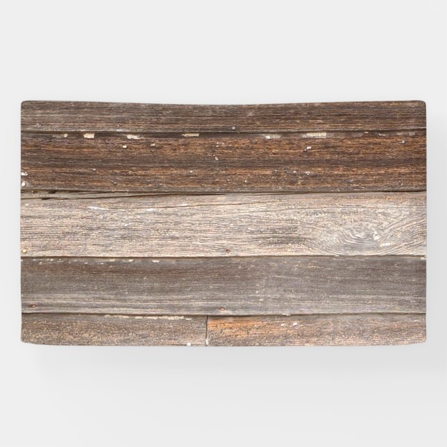 Old Weathered Wooden Exterior Wall of a Farmhouse Banner (Horizontal)