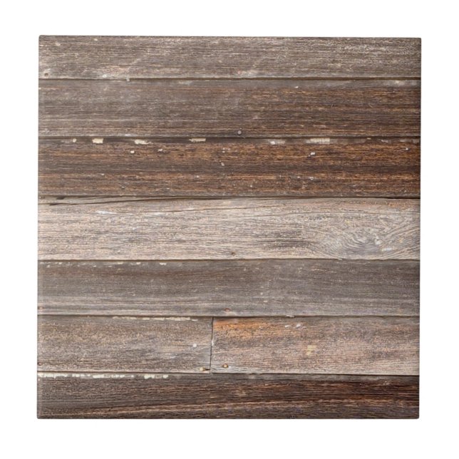 Old Weathered Wooden Exterior Wall of a Farmhouse Tile (Front)