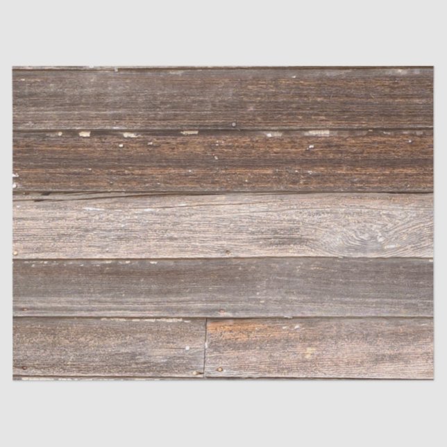 Old Weathered Wooden Exterior Wall of a Farmhouse Tissue Paper (Front)