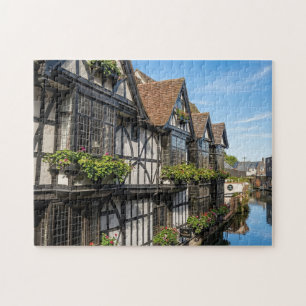 Old Weavers House on the River Stour, Canterbury Jigsaw Puzzle